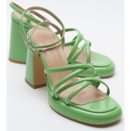  luvishoes oppe green patent leather women`s heeled shoes