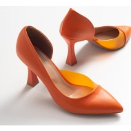  luvishoes 653 orange skin heels women`s shoes