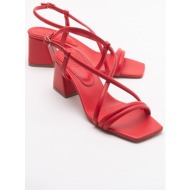  luvishoes daisy red skin women`s heeled shoes