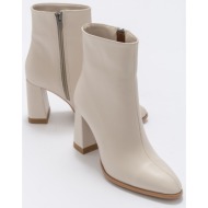  luvishoes women`s jewel beige skin heeled boots.
