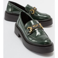  luvishoes unte green turning women`s loafer