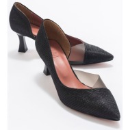  luvishoes 353 black glittery heels women`s shoes