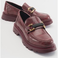  luvishoes fras women`s claret red patterned loafers