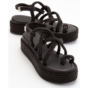 luvishoes juney women`s black sandals σε προσφορά