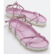  luvishoes muse women`s pink sandals from genuine leather