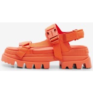  women`s orange platform sandals desigual road - women
