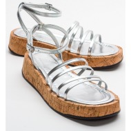 luvishoes angela women`s metallic silver sandals