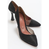  luvishoes 653 black silvery heels women`s shoes