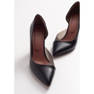  luvishoes 653 black skin heels women`s shoes