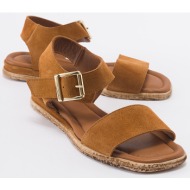  luvishoes 713 women`s genuine leather tan suede sandals