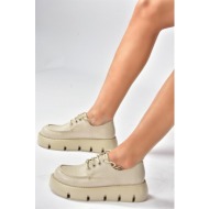  fox shoes beige thick soled women`s casual shoes
