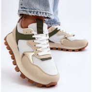  women`s sneakers sports shoes beige-green ralita