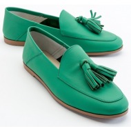  luvishoes f04 dark green skin genuine leather shoes