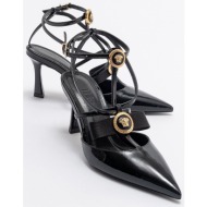 luvishoes grado black patent leather women`s heeled shoes
