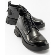  luvishoes lagom black patent leather women`s boots