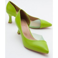  luvishoes 353 light green leatherette heels women`s shoes
