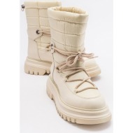  luvishoes women`s weld beige skin snow boots