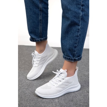 soho women`s white sneakers 18833