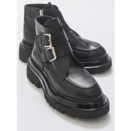  luvishoes gina women`s boots from black floter genuine leather.