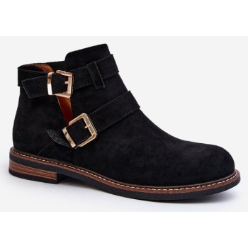 women`s flat boots with straps melviana σε προσφορά