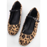  marjin women`s banded flat shoes osela leopard