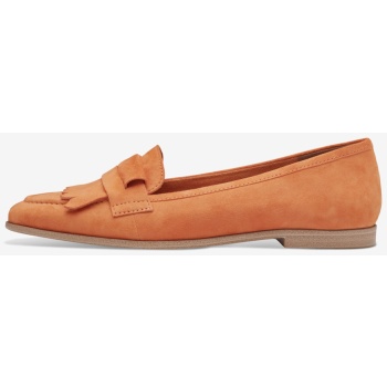 women`s orange leather loafers tamaris σε προσφορά
