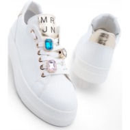  marjin women`s sneaker high sole stone sports shoes ozmet white