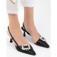  soho women`s black classic heeled shoes 18850