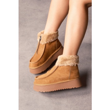 luvishoes monke tan suede shearling σε προσφορά