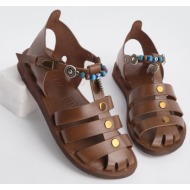  marjin women`s genuine leather accessories eva sole daily sandals kevas glazed