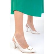  soho women`s white classic heeled shoes 18866