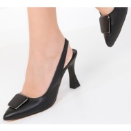  soho women`s black classic heeled shoes 18866