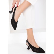  soho women`s black classic heeled shoes 18846