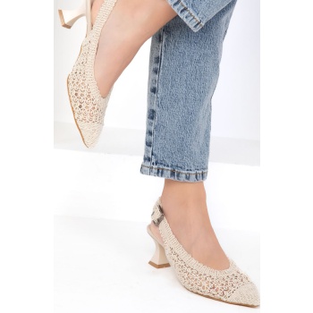 soho women`s beige classic heeled shoes σε προσφορά