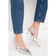  soho women`s silver classic heeled shoes 18804