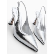 marjin women`s stiletto open back pointed toe evening dress heels tosve silver