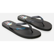  flip-flops rip curl icons of surf bloom open toe black/blue