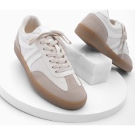  marjin women`s sneaker laced flat sole sports shoes thione beige