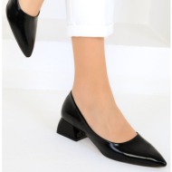  soho black matte women`s classic heeled shoes 18391