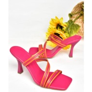  fox shoes s590033709 fuchsia/orange women`s thin heeled slipper