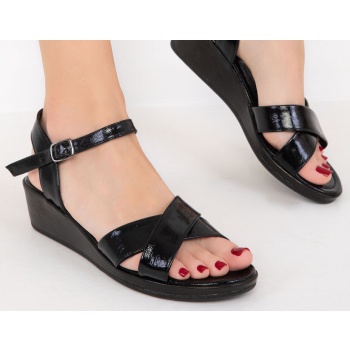 soho black matte patent leather women`s