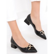  soho women`s black classic heeled shoes 18863