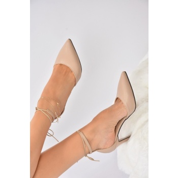 fox shoes women`s nude color pointed σε προσφορά