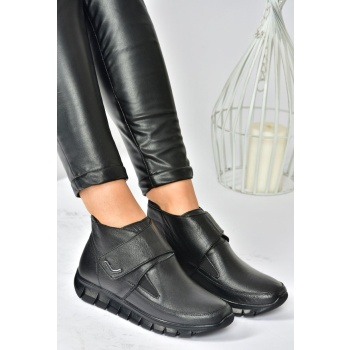 fox shoes black genuine leather comfort σε προσφορά