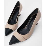  marjin women`s thin heel pointed toe classic heel shoes plain beige