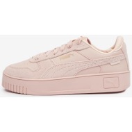  puma carina street women`s light pink sneakers with leather details - women