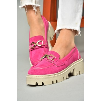 fox shoes fuchsia suede thick soled σε προσφορά