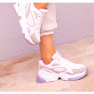  soho white-lilac women`s sneakers 17226