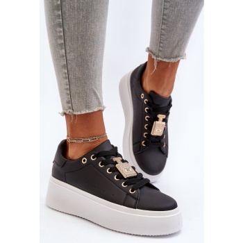 women`s sneakers with decoration black σε προσφορά