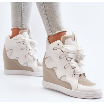 women`s wedge sneakers white leoppa σε προσφορά